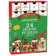 EUROGRAPHICS Adventskalender Christmas Paws, 24 x 50 Teile (1200-tlg)
