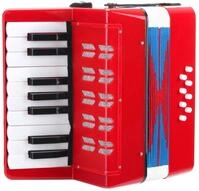 Classic Cantabile Knopf-Akkordeon Bambino Rosso Akkordeon - 17 Noten Tasten - 8