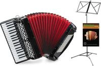 Classic Cantabile Knopf-Akkordeon 96 Bass Akkordeon "Secondo V" Set - Ideales
