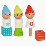 goki Lernspielzeug Schraubkl&ouml;tze Zwerge (packung, 12-St), bestehend aus 12