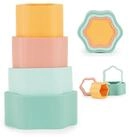 BIECO Stapelspielzeug Bieco Silikon Baby Stapelspiel Tropical Vibes