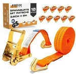LuxusKollektion Zurrgurt Spanngurte 6m 2000kg Ratsche Haken Orange T&Uuml;V GS 10...