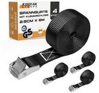 LuxusKollektion Zurrgurt Spanngurte 25mm 250kg Klemmschloss Fahrrad 4 St&uuml;ck 6 m