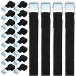 LuxusKollektion Spanngurt Spanngurte 20er-Set schwarz 2,5x35 cm verstellbar