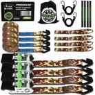LuxusKollektion Spanngurt Spanngurte Ratsche 900kg 25mm 4m Haken 4 St&uuml;ck...