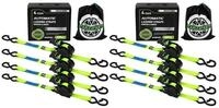 LuxusKollektion Spanngurt Spanngurt Auto mit S-Haken Gr&uuml;n 4Stk (4-St)