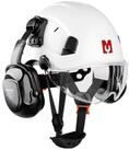 Mustbau Schutzhelm EN397, Arbeitshelm Mit Ohrschutz und Schutzbrille Set, ABS,...