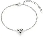 Tamaris Armband Schmuck Geschenk Edelstahl Edgy Heart, Herz silberfarben