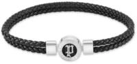 Police Armband Armband Herrenarmband Leder, Edelstahl Herren