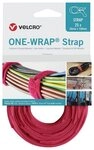 VELCRO Kabelbinder (25 St&uuml;ck) Klettkabelbinder One Wrap Strap 20 x 200 mm, rot