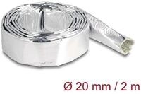 Delock DELOCK Kabelschlauch aus Glasfasergeflecht und Alu 2m x 20mm Adapter
