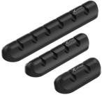 XLAYER Kabelf&uuml;hrung Kabelhalter XLayer Silicone Cable Fixer 3er Pack Black