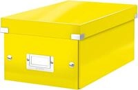 LEITZ Aufbewahrungsbox Ablagebox Click & Store Wow DVD Graukarton gelb