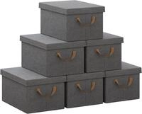 Woltu Aufbewahrungsbox (6 St., Set), mit Deckel, mit Griffen, faltbare Box f&uuml;r