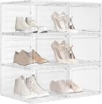 Woltu Schuhbox Aufbewahrungsboxen (6 St), stapelbar Schuhschrank mit magnetischer