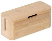 relaxdays Kabelbox aus Bambus, natur