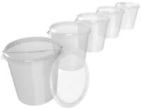 FixedByU Putzeimer Hobbock Eimer mit Deckel 31,5 L, Lebensmittelecht,...