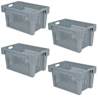 BRB-Lagertechnik Stapelbox 4 Drehstapelbeh&auml;lter, LxBxH 600x400x350 mm, Inhalt...