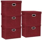 LuxusKollektion Faltbox Aufbewahrungsbox mit Deckel Gro&szlig; Stoff Faltbar 35L...