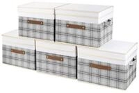 LuxusKollektion Faltbox Aufbewahrungsbox faltbar Deckel Patchwork 5 St&uuml;ck...