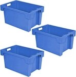 BRB-Lagertechnik Stapelbox 3 Drehstapelbeh&auml;lter, LxBxH 600x400x300 mm, Inhalt...