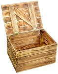 Kistenkolli Altes Land Allzweckkiste 2er set Obstkiste geflammt mit Deckel 48 x...