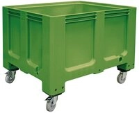 BRB-Lagertechnik Aufbewahrungsbox Palettenbox, 4 Lenkrollen/2 Feststellbremsen,...
