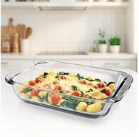 GOURMETmaxx Auflaufform Auflaufform transparent rechteckig 800ml, aus Glas f&uuml;r