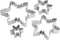 creativ company Geb&auml;ckstempel Ausstechformen-Set Snowflakes, Edelstahl, 4...
