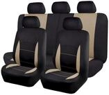 LuxusKollektion Autositzbezug Autositzbezug Komplettset Beige/Schwarz Universal