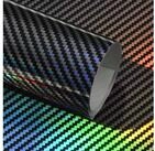 LuxusKollektion Lackschutzfolie Autofolie Carbon Schwarz Silber Holo Regenbogen