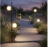 V-TAC Gartenleuchte, LED-Leuchtmittel fest verbaut, Warmwei&szlig;, 2x LED...