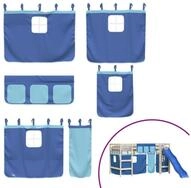 vidaXL Kinderbett Universal Vorh&auml;nge f&uuml;r Hochbett Blau Polyester