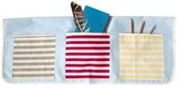 Homestyle4u Betttasche Hochbett Zubeh&ouml;r Bettzubeh&ouml;r Tasche Bunt Streifen Rosa...