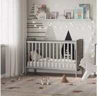 VitaliSpa&reg; Babybett Tobi, Grau, 60x120 cm, 1-tlg.