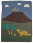 Babydecke Mila 'Dinos' 75 x 100 cm Efeu - Gr&uuml;n, DAVID FUSSENEGGER