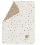 Babydecke Mila mit Stick 'be happy' 75 x 100 cm, DAVID FUSSENEGGER beige