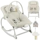 MoMi Babyschaukel LAPIS Elektrische Babywippe mit Musikmodul in Hellgrau - 8