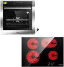 KB Elements Backofen-Set Einbaubackofen 60 cm mit 4-Zonen Glaskeramik Kochfeld...