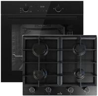 Gasline Gasherd-Set Gasline Herdset GB850-FIB mit Gasbackofen+Gaskochfeld 60cm 4
