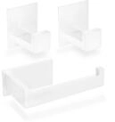 ECENCE Toilettenpapierhalter 1x Toilettenpapierhalter + 2x Handtuchhaken