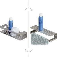 Tiger Duschkorb Caddy - Duschmand/Handtuchrack 35 cm - geb&uuml;rstetes RVS