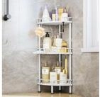 LuxusKollektion Duschregal Duschablage Ecke 3-lagig Weiss, 3-tlg.