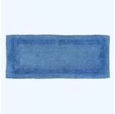 Homescapes Badematte Badl&auml;ufer blau 40x100 cm aus 100% Baumwolle, H&ouml;he 20 mm,