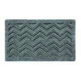 Homescapes Badematte Rutschfeste Hochflor-Badematte mit Chevron-Muster, grau,...