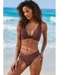 LASCANA Triangel-Bikini mit Zierdetail im Ausschnitt braun 40