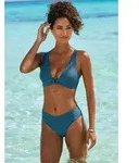 LASCANA Triangel-Bikini mit Zierdetail im Ausschnitt gr&uuml;n 40