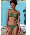 LASCANA B&uuml;gel-Bandeau-Bikini mit verschiedenen Tr&auml;gervarianten gr&uuml;n 34