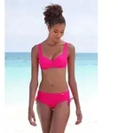 LASCANA B&uuml;gel-Bikini-Top Lolo, in modischer Schnittform rosa 42