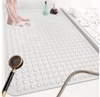 LuxusKollektion Duschmatte Duschmatte rutschfest gro&szlig; 80x120cm wei&szlig;